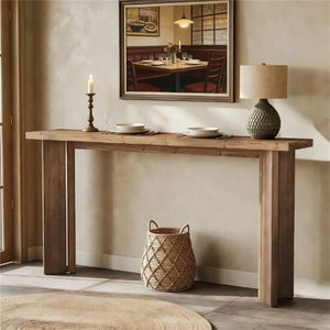 Mesa de Sofá de Madera Maciza, Consola Principal, Mesa de Entrada, Vestíbulo - Product Image 4