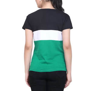 Nouveau t-shirt femme stylé avec design patchwork, 100% coton, streetwear, manches courtes - Product Image 2