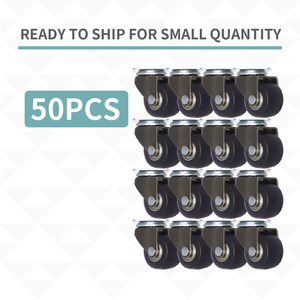 1.5 inch TPR Caster bánh xe với Top xoay tấm đồ nội thất bàn bảng giá cho nhà bếp văn phòng nhà xưởng kho phòng khách - Product Image 5