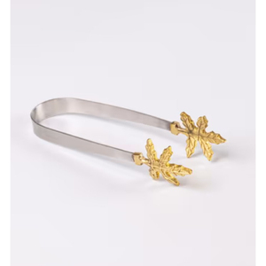 Colección ROYAL HOME, Pinzas para Servir Hielo de Acero Inoxidable Hechas a Mano, Diseño Elegante de Hoja para Bar, Aperitivos, Postres y Cócteles - Product Image 1