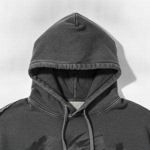 Hochwertige Herren Maßgeschneiderte Schwere Fleece Streetwear Gewaschene Baumwolle French Terry Regular Fit Einfarbige Jogginghose Hoodie Winter - Product Image 4