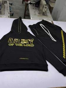 Fabricant de vêtements – Sweat à capuche personnalisé streetwear vintage en coton épais délavé au soleil, avec strass et fermeture éclair, effet délavé à l'acide - Product Image 2