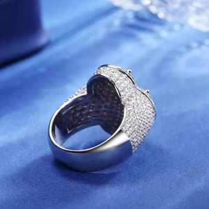 Anillo de Compromiso de Diamantes Naturales en Oro Blanco de 18K de Lujo, para Mujer, Disponible para Venta al Por Mayor - Product Image 3