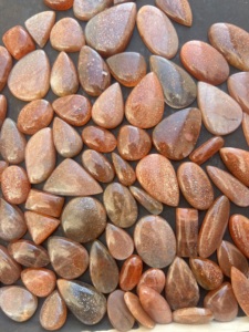 Cabochon de pierre de soleil naturelle de qualité supérieure, taille rose, forme poire, pierre précieuse lâche certifiée, tailles personnalisées, vente en gros, cabochon de pierre de soleil - Product Image 2