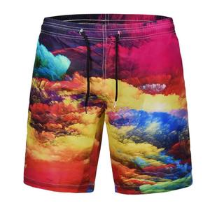 Pantalones Cortos Casuales para Hombre, Sublimados, Transpirables, de Poliéster, con Estampado de Palmeras y Atardecer, con Cordón Ajustable, de Secado Rápido, Ecológicos y Personalizables - Product Image 3