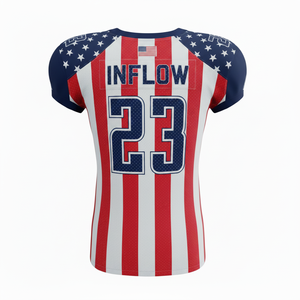 Custom High Quality 220g Polyester 25/26 New Heat-Transfer Printed Name American Football Jersey Short Plus Size Top Wholesale - Product Image 3