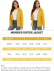 <b>Women's</b> Lightweight Puffer <b>Jacket</b> Hooded <b>Zip</b> <b>Up</b> Winter Coat Quilted Warm Outerwear with Pocket <b>Women</b> Shiny Bubble <b>Jacket</b> - Product Image 6