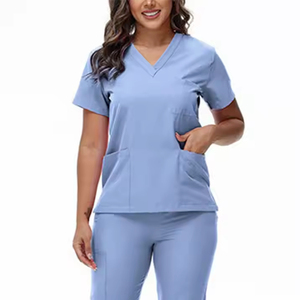 Custom Medical Scrub <b>Sets</b> for Men and Women V Neck Short Sleeve Nurse Uniforms with Jogger Pants Hospital <b>Doctor</b> Suit - Product Image 2