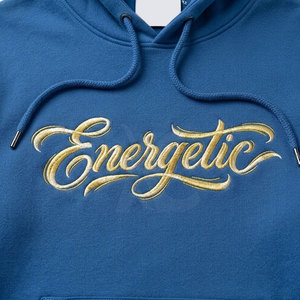 Sudaderas con bordado personalizado para hombre, sudadera básica de algodón mezclado con bolsillo frontal, estilo urbano. - Product Image 6