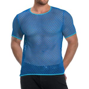 Open Weave Muscle <b>Mesh</b> <b>Shirts</b> Dancing Top Soft Feel Poly Elastane Lightweight Breathable Wholesale Fishnet Tops - Product Image 5