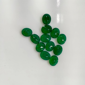 พลอยออนิกซ์สีเขียวธรรมชาติ รูปไข่ขนาด 10x8 มม. คุณภาพดีที่สุด พลอยหลวมสำหรับทำเครื่องประดับ จากเรดเมาน์เทน เจมส์ - Product Image 2