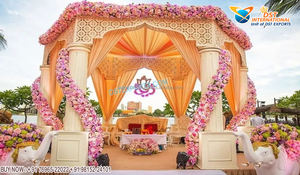 Mariage sur le thème Maharani Bollywood Mandap Mariage traditionnel exclusif Mandap Floride Meilleur mariage hindou Mandaps sur le thème Maharani - Product Image 2