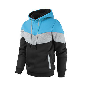 Sudaderas con paneles de algodón personalizadas para hombre, precio al por mayor, listas para enviar, sudaderas de invierno para hombre en oferta. - Product Image 2