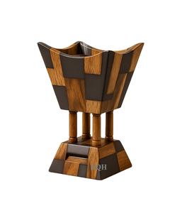 Brûleur à Bakhoor en bois d'acacia de luxe avec résine époxy, artisanal, moderne, diffuseur d'encens Oud, fusion Mubkhar, parfum d'intérieur personnalisable - Product Image 1