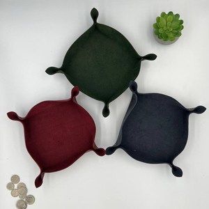 Boîte de rangement en cuir véritable avec logo personnalisé, plateau de rangement pour accessoires, boîte de rangement pour table de chevet, organiseur en cuir pour objets de poche, étui pour sac GLTY-0070 - Product Image 1