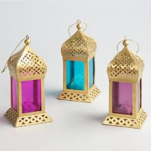 Lanterne à bougie artisanale en verre et fer marocain bleu, écologique, personnalisable, pour la décoration de Noël à la maison - Product Image 6