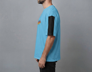 เสื้อยืดผู้ชายสไตล์ฮิปฮอปทรงหลวมไหล่ตก สีสันปรับแต่งได้ ผ้าฝ้าย 100% หนัก 180 กรัม เหมาะสำหรับใส่หน้าร้อน - Product Image 6