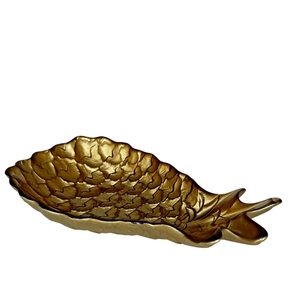 Bol décoratif artisanal en métal doré en forme de couronne d'ananas – Présentoir à bijoux et plateau porte-clés pour la maison - Product Image 3