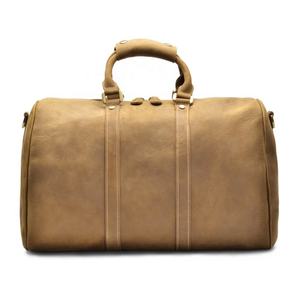 Bolsa de Viaje de Cuero Genuino, Color Sólido, de Lujo, para Fin de Semana, con Correa Ajustable y Asa Superior - Product Image 2