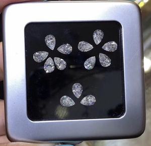 Diamant CVD poli 1.5 carat E F couleur blanc pureté en vrac excellente coupe poire bijoux en diamant cultivé en laboratoire - Product Image 2