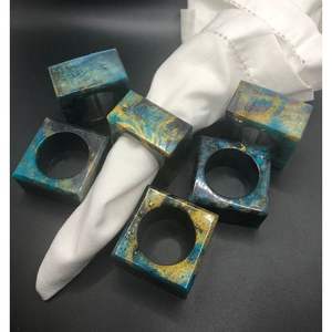 Anillos de Servilleta Elegantes de Resina para Mesa de Comedor, Accesorios Decorativos para Decoración de Mesa - Product Image 6