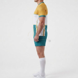 Nouvel uniforme de rugby pour hommes, design personnalisé, impression par transfert thermique, respirant, séchage rapide, jersey et short de sport en polyester - Product Image 5