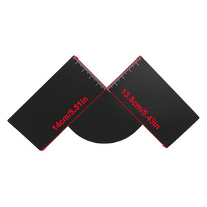 Tarjeta de Mejora de Peinados con Indicador de Medidas, Herramienta Reutilizable para Dar Forma a la Línea del Cabello en Forma de W, Tarjeta Delineadora de Bordes con Spray de Color, Negra - Product Image 2