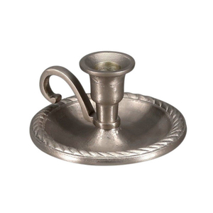 Patina <b>Candlestick</b> Holder With Handle And Dish Base For Home Wedding Decoration Vintage Chamberstick Holder On Sale - Product Image 6