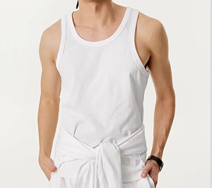 เสื้อกล้ามผู้ชายโพลีเอสเตอร์ 180gsm สีดำล้วน ราคาถูก ลดราคาพิเศษ เหมาะสำหรับออกกำลังกาย - Product Image 4