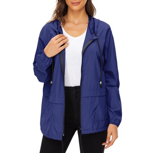 Hot Selling Men's Waterproof 100% Polyester Summer <b>Rain</b> <b>Jackets</b> with Hood Lightweight Outdoor Packable - Product Image 4
