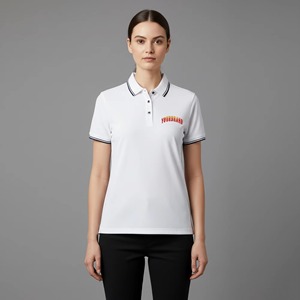 T-shirt polo pour femme à manches courtes, uni, de bonne qualité, séchage rapide, coton doux, respirant, pour activités de plein air - Product Image 2