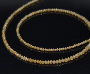 Cuentas Redondas de Diamante Champagne Natural Premium, Facetadas, de 2 mm, 15 Pulgadas, para la Elaboración de Joyas - Product Image 4
