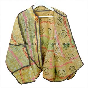 Veste Kantha vintage en coton fait main style bohème, matelassée, taille unique, respirante, pour l'hiver, vente en gros - Product Image 5