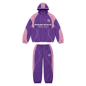 Luxury Oversized Streetwear <b>Tracksuit</b> Set Men Custom Hooded Windbreaker Jogger Suit Two Piece Urban Fashion Sportswear Outfit - Product Image 2