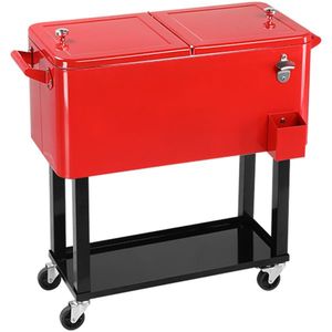 80Qt Red Box with Drain Pipe Black Square Tube Freezer Incubator Cooler Box - Product Image 3