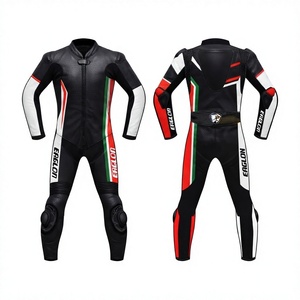 Traje de Motociclismo de Cuero GSXR Personalizado para Hombre, Mono de Carreras de Una Pieza, Traje de Motociclista OEM con Protección CE, Manga Larga, 280g - Product Image 1