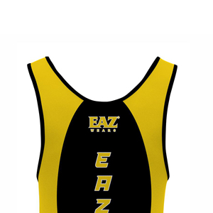 Combinaison de lutte personnalisée pour hommes, imprimée par sublimation, uniforme de performance respirant et extensible, vêtements de sport pour compétition d'équipe, fabrication en usine - Product Image 3