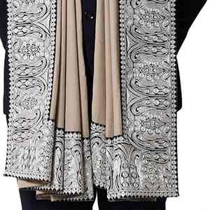 Embroidered Pashmina <b>Wool</b> Shawl Luxury Soft Warm Breathable Traditional Handcrafted Solid Men's Winter <b>Wrap</b> Formal Casual - Product Image 3
