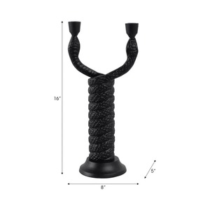 Jaffsexports Chandelier en aluminium à deux bras, support de bougie de 10,6 pouces, durable, fait main, écologique, pour mariages et anniversaires - Product Image 1
