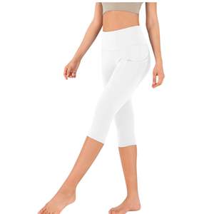 Leggings de Yoga Capri de Cintura Alta para Mujer, al por Mayor, Personalizados, con Bolsillo, Transpirables, Elásticos, para Gimnasio, Fitness, Entrenamiento Deportivo - Product Image 5