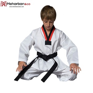 Uniforme traditionnel à manches longues, en coton noir, blanc, pour adulte - Product Image 5