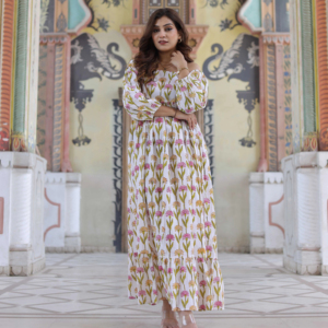 long sleeve maxi split dress Alayna