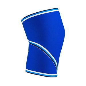 Powerlifting <b>Knee</b> Sleeve Royal Blue White Contrast Stripe Neoprene 7mm Squat Patellar <b>Support</b> Gym Weightlifting <b>Knee</b> Sleeve Pair - Product Image 4