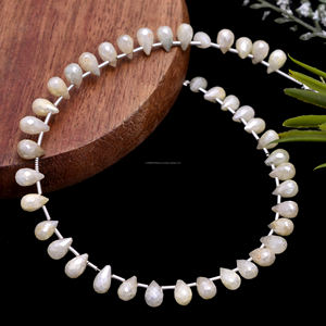 Forma de lágrima facetada de silimanita amarilla 6x4mm-7x5mm 8 pulgadas hebra de cuentas de piedras preciosas de cristal Natural para hacer artículos de joyería - Product Image 2