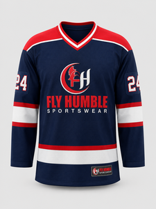 เสื้อฮอกกี้น้ำแข็งสีส้มสำหรับผู้ชาย Fly Humble แขนยาว พิมพ์ลายดิจิทัล ระบายเหงื่อได้ดี ชุดกีฬาสำหรับผู้ใหญ่ ทรงปกติ ปี 2026 100% - Product Image 2