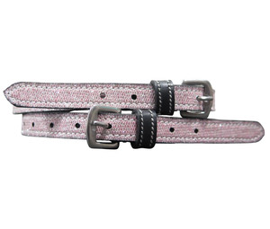 Sangles d'étrier en cuir avec boucle scintillante, accessoires équestres, équipement d'équitation - Product Image 3