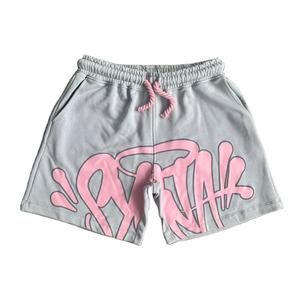 Pantalones Cortos Deportivos Casuales de Verano para Hombre, con Logotipo Personalizado, Cintura Elástica, Estampado Puff, Felpa Francesa, Estilo Urbano, Vintage, para Gimnasio - Product Image 3