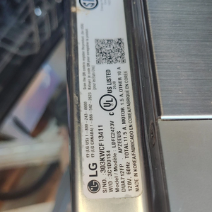 L-G L-D-F-C-2423V Lavavajillas Integrado de Acero Inoxidable con Zona de Secado Extra Flexible - Product Image 5