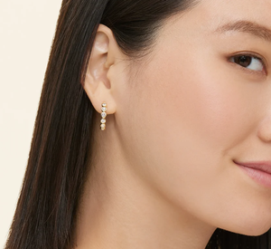 <b>Hoops</b> Earrings Diamond Earrings Gold and <b>Silver</b> Earrings Natural and Lab Grown Diamonds Earrings <b>Hoops</b> Fine Jewelry for Women - Product Image 5