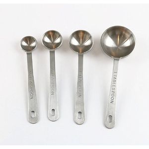 Juego de Cucharas Medidoras de Acero Inoxidable, 4 Piezas, 1/4, 1/2, 1 Cucharadita, 1 Cucharada, Utensilios de Cocina, Cucharas Medidoras Duraderas - Product Image 1